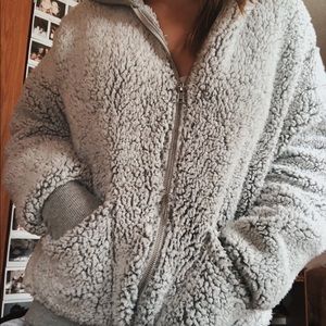 Urban outfitters fuzzy coat